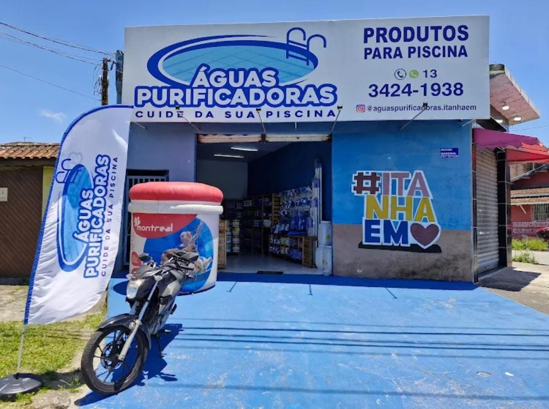 Fachada da loja Águas Purificadoras